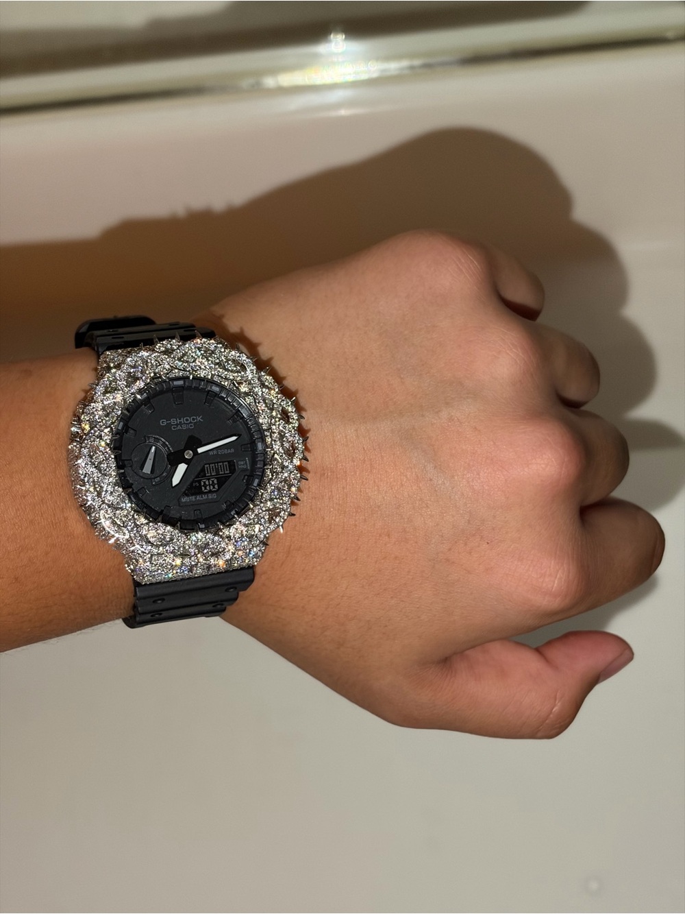 G-Shock customized Moissanite bezel